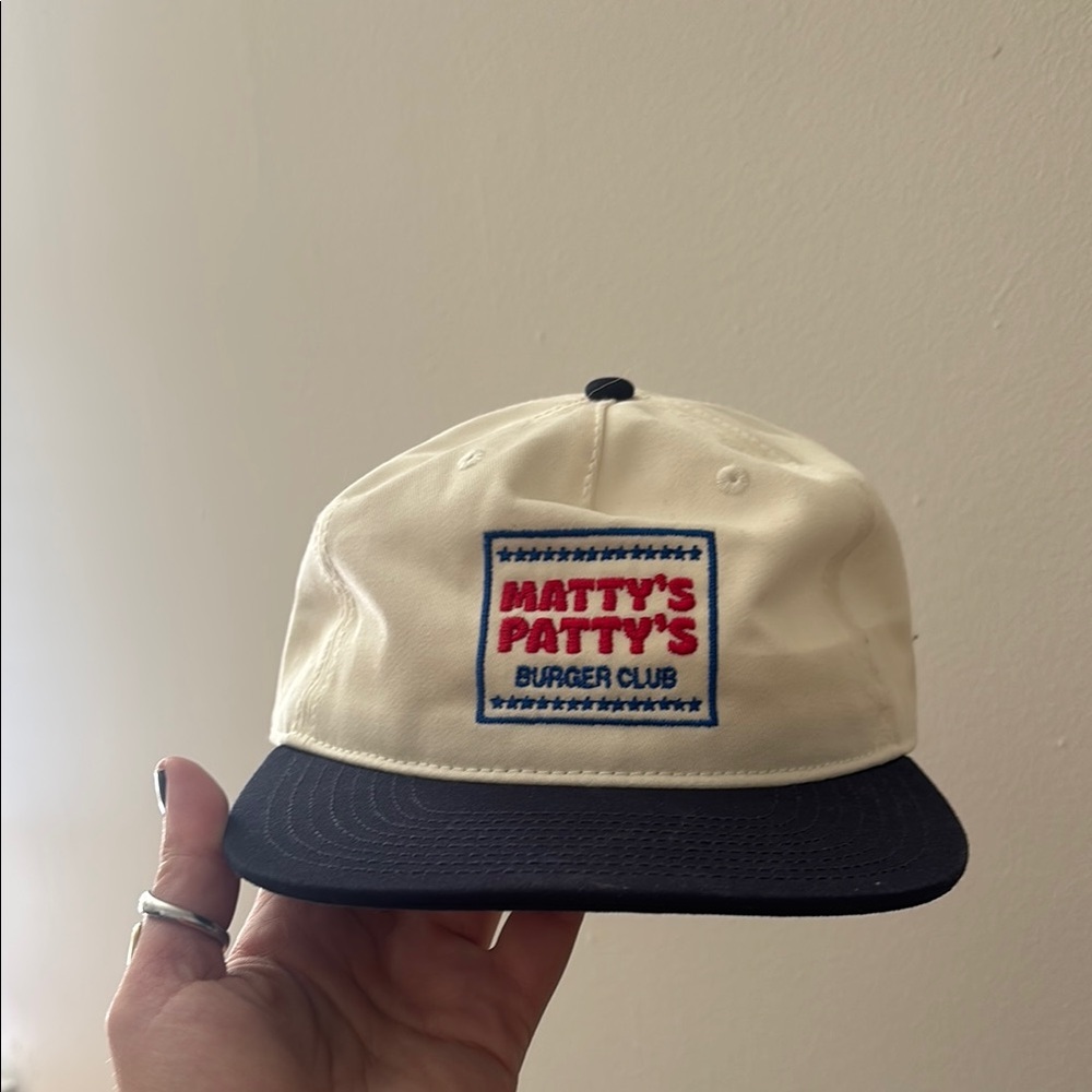 Matty's Patty's Burger Club Patch Cap - Cream & Navy